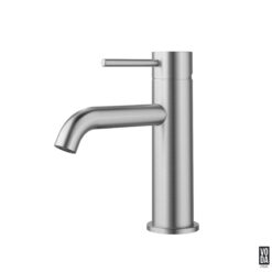 Pure Basin Mixer Curved Spout Brushed Nickel