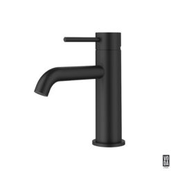 Pure Basin Mixer Curved Spout Matte Black