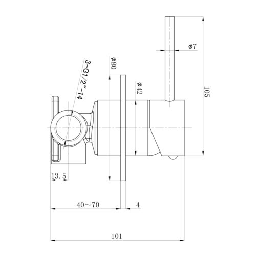 Pure Shower Mixer Set Matte Black - Image 2
