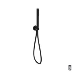 Pure Cylindrical Hand Shower on Bracket Matte Black