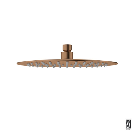 Pure 250mm Stainless Steel Shower Rose Brushed Copper - Image 3
