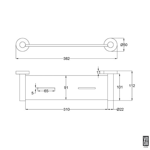 Pure Shower Shelf Gun Metal - Image 2