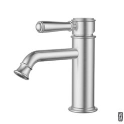 Cambridge Basin Mixer with Brass Handle Brushed Nickel