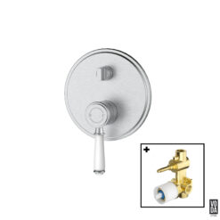 Cambridge Shower Mixer with Diverter with Ceramic Handle Set Brushed Nickel