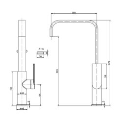 Alternative view of Espresso Kitchen/Laundry Sink Mixer Brushed Gold
