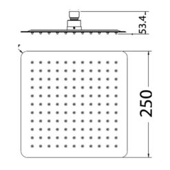 Alternative view of Espresso Stainless Steel Shower Rose Brushed Gold