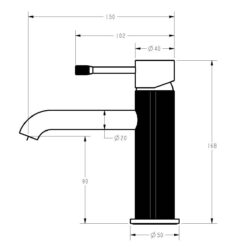 Alternative view of Emerald Basin Mixer Matte Black