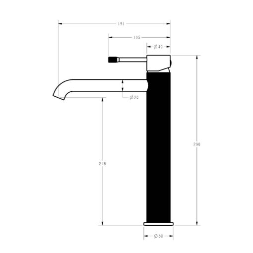 Emerald Tall Basin Mixer Gun Metal - Image 2
