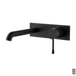 Emerald Wall Basin/Bath Set Single Back Plate - Trim Kit Only Matte Black