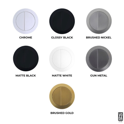 Voda Round Flush Button Brushed Gold - Image 4