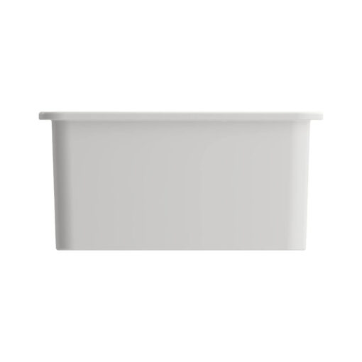 Ovia 685mm Single Bowl Fine Fireclay Farmhouse Undermount Kitchen Sink Gloss White - Image 5