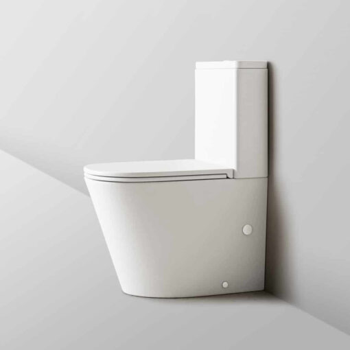 Ovia London Rimless Back to Wall Toilet Suite Gloss White - Image 3
