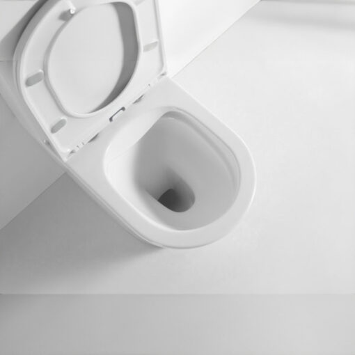 Ovia London Rimless Back to Wall Toilet Suite Gloss White - Image 4