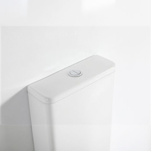 Ovia London Rimless Back to Wall Toilet Suite Gloss White - Image 5