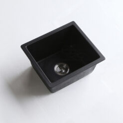 Ovia 450mm Single Bowl Granite Kitchen Sink Matte Black