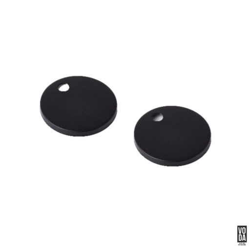 Voda Pair of Round Toilet Seat Hinge Cover Matte Black