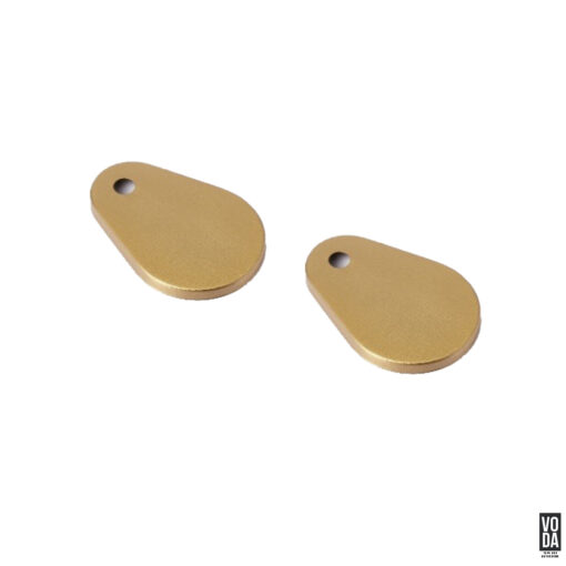Voda Pair of Teardrop Toilet Seat Hinge Cover Brushed Gold