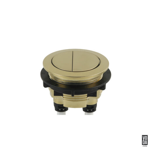 Voda Round Flush Button Yellow Gold - Image 3