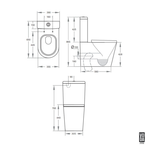 Livvy Rimless Back-to-Wall Toilet Suite Glossy White - Image 2