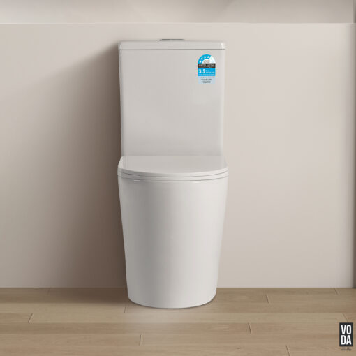 Osaze Rimless Back-to-Wall Toilet Suite Matte White - Image 3