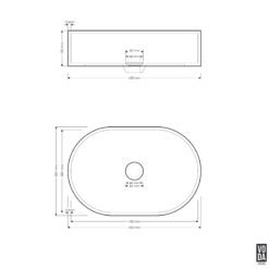 Alternative view of Margo Small Seamless Edge Terrazzo Stone Above Counter Basin Black