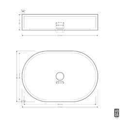 Alternative view of Margo Seamless Edge Terrazzo Stone Above Counter Basin Black