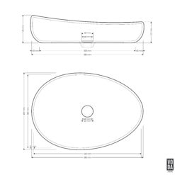Alternative view of Milla Terrazzo Stone Above Counter Basin Black
