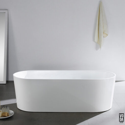 1700mm Agena Acrylic Freestanding Bath Gloss White - Image 7
